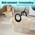 Miniatyrbild 3 av 7: Foldable Laundry Basket Ventilated Portable Laundry Hamper with Handle Storage Container for Snacks Clothes for Outdoor Camping Storage Flower Baskets