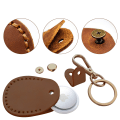 Miniatyrbild 3 av 5: AirTag Nyckelring Paket med 4 för Apple - AirTag Nyckelring Läder - AirTag hängsmycke - AirTag case - 100 % buffelläder - Förstärkta sömmar & förankrade
