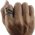 Miniatyrbild 5 av 5: Justerbar Punk Antik Bläckfisk Ring i Titanstål för Män och Kvinnor, Justerbar Storlek Design Smyckesset, Unisex
