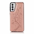 Miniatyrbild 4 av 4: Samsung S21 Plus Stöttåligt Skal Korthållare 3-FACK Flippr V2 Rosa guld