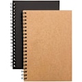 Miniatyrbild 1 av 5: Spiralblock med mjuk pärm, 2-pack, tomt skissblock, spiralblock med memoanteckningar, dagboksblock, planerare med olinjerat papper, 100 sidor/ 50