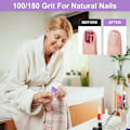 Miniatyrbild 4 av 5: Buffer Block Nagelfil, 100/180 Grit Sponge Nagelfilar för Akrylnaglar, Buffing Block Dubbelsidig för Manikyrverktyg