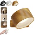 Swedish Wall Lamp Wireless Wall Sconce with Remote Control 3 Color Temperatures Adjustable Brightness Magnetic 360° Rotating Lampshade