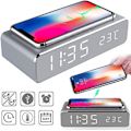 Miniatyrbild 5 av 5: 2-i-1 LED-väckarklocka med Qi-laddare och termometer för iPhone Xs Max, Xs, Xr, X, 8, 8 Plus, Samsung Galaxy S9, S9 Plus och alla Qi-enheter med