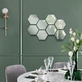 Miniatyrbild 6 av 6: 24-pack hexagonformade spegelväggsdekaler, 3D hexagonformade akrylspeglar för pojkar flickor, barnrum, sovrum, vardagsrum i hemmet, TV-inställning