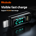Miniatyrbild 5 av 8: McDodo CA-881 USB-C-Lightning-kabel, LED-display, QC4.0,5A,1.2m