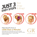 Miniatyrbild 4 av 5: Donut Bun Maker Hår Bun Maker Ring Style Bun Maker Set för Chignon Hår (Brun)