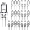 G4 halogenlampor 10W 12V - Varmvitt ljus - 20 lampor per förpackning 10w 20st