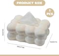 Miniatyrbild 2 av 5: White Minimalist Rectangular Plastic Tissue Box Holder 20 x 14 x 9 cm Decorative Tissue Box for Car, Bathroom, Parties, Home and Office