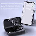 Miniatyrbild 3 av 5: Bluetooth-headset med mikrofon, Bluetooth 5.1, CVC 8.0 Dual Mic, med LED-laddningsfodral, HD handsfree-funktion, två anslutna enheter för iOS och