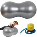 Kuntopallo / Pilates-pallo pumpulla - Maapähkinä hopea