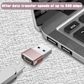 Miniatyrbild 5 av 5: USB till USB C-adapter, USBC hona till A hane OTG-laddare typ C-omvandlare för Apple Watch Ultra iWatch 7 8 9 10, iPhone , Plus Pro Max, AirPods 3 grey 3pc
