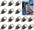 Built-in LED Deck Light Kit with Protective Casing, 32mm Diameter, Suitable for Outdoor Landscape Lighting, IP67 Waterproof Rating.