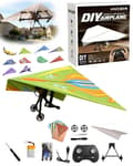 RC Paper Airplane Motor Kit DIY Model Airplane Starter Kit with Gyro Stabilizer Dual Propellers Foldable Electric Remote Control w/ Plane D w/ Plane D