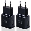 Samsung iPhone Universal Svart Snabb USB-laddningsadapter (2-pack)