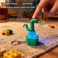 Miniatyrbild 7 av 7: Lizard-Shaped Button-Style Keychain with Colorful Lights. Novelty Design, Suitable for Desks, Keys, etc., 3-Pack.
