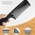Miniatyrbild 5 av 8: Böjd frisörkamm Flat Top S-form Professionellt hårstylingverktyg Frisyrkamm Svart