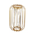 Miniatyrbild 8 av 9: Nordisk lykta formad järnvas Glas järn bordsvas för hem vardagsrum (guld)