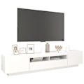 Miniatyrbild 5 av 9: vidaXL TV-bänk med LED-belysning vit 200x35x40 cm Vit