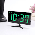 Miniatyrbild 3 av 5: Digital väckarklocka, LED-väckarklocka med 4 justerbar ljusstyrka, temperatur, datum, USB-laddningsportar, enkel användning