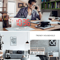 Miniatyrbild 2 av 5: Elektronisk klocka Bordstemperaturvisning Multifunktion Snooze Natt stort nummer Display LED Skrivbordsalarmklockor
