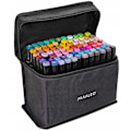Miniatyrbild 3 av 6: 80-Pack - Tuschpennor med Fodral Färgpennor Dubbelsidiga Pennor multifärg