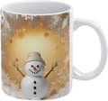 Vinter Snögubbe Hål i Väggen Kaffemugg Målad Mugg Kreativ Rymddesign Mångsidig Mugg Unisex Mugg Present