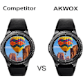 Miniatyrbild 5 av 5: (5-pack) Gear S3 härdat glass skärmskydd, Akwox [0,3 mm 2,5D High Definition 9H] Premium klar skärmskyddsfilm för Samsung Gear S3