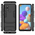 Miniatyrbild 3 av 7: Samsung A21s Stöttåligt Skal med Kickstand ThinArmor Svart