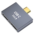 Miniatyrbild 4 av 5: Ny typ-C splitter USB C hane till dubbel USB C hona laddare Conventer Adapter c
