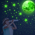 Miniatyrbild 4 av 5: Glow in the Dark Stars, Glowing Stars and Moon Wall