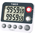 Miniatyrbild 1 av 5: Digital Kök Timer Magnetisk Stor Skärm Nedräkningstimer Klocka 2 Kanal Grupper 99 Timmar