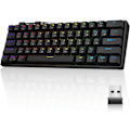Miniatyrbild 1 av 5: Bluetooth/2.4G/USB 60% Mekaniskt SpelTangentbord RGB Hotswappable PBT Keycaps Trådlöst/Trådbundet Tangentbord för Windows PC Gamer