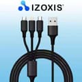 Pikkukuva 7 / 7: 3in1 Micro USB / Lightning / USB Type-C USB-kaapeli Svart black