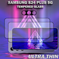 Miniatyrbild 5 av 5: 2-Pack SAMSUNG S24 PLUS 5G Skärmskydd & 1-Pack linsskydd - Härdat Glas 9H - Super kvalitet 3D