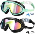 Simglasögon 2-pack Anti-Fog UV-skydd Poolvatten Barn Simglasögon för 3-15 år