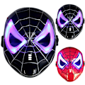 Miniatyrbild 2 av 2: Lysande Spiderman-mask Pojkar Barn Vuxna Maskerad Superhjälte black black