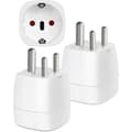 Miniatyrbilde 2 av 7: Reiseadapter - XVX - 2 stk. - EU til type D - Kompatibel med India, Nepal, Sri Lanka