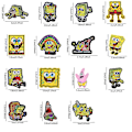 Miniatyrbild 2 av 5: 15 st Spongebob Squarepants-tema Broderade Strykjärnspåsar, DIY Sy Applikationslapp, Sy På/Strykjärnspås för Jeans, Byxor, Kläder, Jacka,