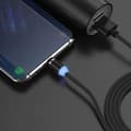 Miniatyrbilde 3 av 8: Magnetisk 3-i-1 Ladekabel USB/Micro/Type-C/Lightning 1m Svart black