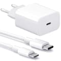 Lader - Hurtiglader - Adapter + Kabel 20W USB-C 2m Kabel Hvit 1-pakning