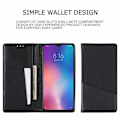 Miniatyrbild 2 av 7: Xiaomi Mi 9 Elegant Fodral i PU-Läder med RFID Block Svart