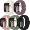 5-pack flätade solo loop-band kompatibla med Apple Watch (38mm, 40mm, 41mm) 5-pack 38/40/41mm 5-pack