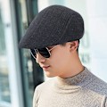 Miniatyrbild 3 av 5: Nyhetspojkehattar för män Irländsk platt keps monterad Ivy hatt Retro Gatsby hatt herr Beret keps twill svart och vit