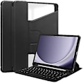 Miniatyrbild 1 av 5: För Samsung Galaxy Tab A9+ 360 Rotation Transparent Smart case med tangentbord Black Black