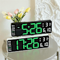 Miniatyrbild 2 av 3: Digital väggklocka Fjärrkontroll Temp Datum Vecka Visning Timer Nedräkning Tabell Klocka Vägglarm L