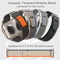 Miniatyrbild 6 av 7: Trail Loop rem för Apple Watch Band 44mm 40mm 45mm 41mm 42 44 45 mm Sportarmband iwatch Ultra 2 49mm series 9 8 se 7 6 5 4 3 svart grå 01 black black gray 01 49mm 45mm 44mm 42mm