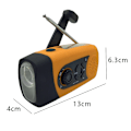 Miniatyrbild 2 av 5: Solardriven vevradio med nödväder, bärbar TF/FM-radio med LED-ficklampa 2000 mAh