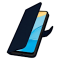 Miniatyrbild 2 av 4: Oppo A15 skyddsfodral med stödfunktion för korthållare Midnattsblå Blå Blå