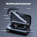 Miniatyrbild 2 av 5: Bluetooth-headset med mikrofon, Bluetooth 5.1, CVC 8.0 Dual Mic, med LED-laddningsfodral, HD handsfree-funktion, två anslutna enheter för iOS och